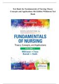 Test Bank for Fundamentals of Nursing&colon; Theory&comma; Concepts&comma; and Applications 4th Edition by Wilkinson