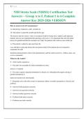 NIH Stroke Scale &lpar;NIHSS&rpar; Certification Test Answers &ndash; Group A to F&comma; Patient 1 to 6 Complete Answer Key 2025-2026 VERSION