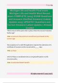 Michigan life and health Final exam  Michigan Life and Health Most Recent  exam COMPLETE &lpar;2025&rpar; EXAM Questions  and Answers &lpar;Verified Answers&rpar; &lpar;Latest  Update 2025&rpar; UPDATE&excl;&excl; Questions and  Correct Answers&sol; Latest Update &sol; Already  Graded 