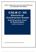CSLB C-10 Electrical Contractor Exam &vert; Full Practice  Test & Rationales &lpar;2025 Edition&rpar; 