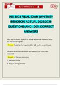 INS 3003 FINAL EXAM &lpar;WHITNEY BENDECK&rpar; ACTUAL 2025&sol;2026 QUESTIONS AND 100&percnt; CORRECT ANSWERS