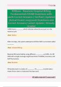 RHB100 - Resolute Hospital Billing  Fundamentals EXAM Questions with  100&percnt; Correct Answers &vert; Verified &vert; Updated  &lpar;Actual Exam&rpar; 20252026 Questions and  Correct Answers&sol; Latest Update &sol; Already  Graded 