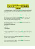 PRN1409 CCC3 Exam 1 UPDATED    ACTUAL Questions and CORRECT  Answers 