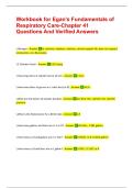 Workbook for Egan&rsquo;s Fundamentals of Respiratory Care-Chapter 41 Questions And Verified Answers