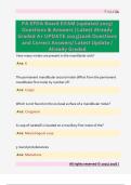 PA EFDA Board EXAM &lpar;updated 2025&rpar;  Questions & Answers &vert; Latest Already  Graded A&plus; UPDATE 2025&vert;2026 Questions  and Correct Answers&sol; Latest Update &sol;  Already Graded