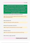Ornamental and Turf Pesticide  Applicators Exam fully solved & updated  2025-2026&lpar;latest version verified for  accuracy&rpar; &vert; 20242025Latest&excl;&excl; Questions  and Correct Answers&sol; Latest Update &sol;  Already Graded