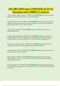 ASU BIO 340 Exam 1 UPDATED ACTUAL  Questions and CORRECT Answers 