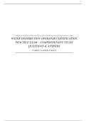 WATER DISTRIBUTION OPERATOR CERTIFICATION PRACTICE EXAM &ndash; COMPREHENSIVE STUDY QUESTIONS & ANSWERS