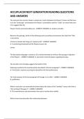 ACCUPLACER NEXT GENERATION READING QUESTIONS AND ANSWERS