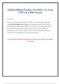 Medical Insurance & Billing Practice Exam 2026
