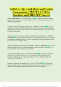 SABSA Architectural Model and Security  Compromises UPDATED ACTUAL     Questions and CORRECT Answers