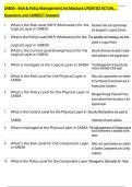 SABSA - Risk & Policy Management Architecture UPDATED ACTUAL     Questions and CORRECT Answers 