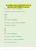 ATSSA Traffic Control   Bundled Questions and CORRECT Answers