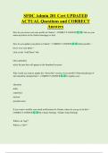 SFDC Admin 201 Cert UPDATED    ACTUAL Questions and CORRECT  Answers