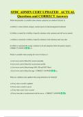 SFDC ADMIN CERT UPDATED   ACTUAL  Questions and CORRECT Answers 