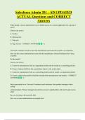 Salesforce Admin 201 &ndash; SD UPDATED     ACTUAL Questions and CORRECT  Answers 