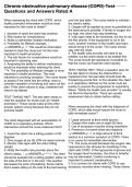Chronic obstructive pulmonary disease &lpar;COPD&rpar; Test Questions and Answers Rated A