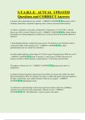 S&period;T&period;A&period;B&period;L&period;E&period;  ACTUAL  UPDATED    Questions and CORRECT Answers 