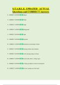 S&period;T&period;A&period;B&period;L&period;E&period; UPDATED   ACTUAL      Questions and CORRECT Answers