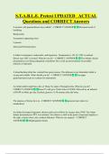 S&period;T&period;A&period;B&period;L&period;E&period; Pretest UPDATED   ACTUAL      Questions and CORRECT Answers 