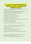S&period;T&period;A&period;B&period;L&period;E&period; Program Module Objectives  UPDATED   ACTUAL Questions and  CORRECT Answers 