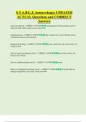S&period;T&period;A&period;B&period;L&period;E&period; hemorrhages UPDATED    ACTUAL Questions and CORRECT  Answers