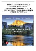 TEST BANK FOR AUDITING & ASSURANCE SERVICES&colon; A SYSTEMATIC APPROACH&comma; 12TH EDITION CHAPTERS 1 - 21 COMPLETE LATEST EDITION 2026 