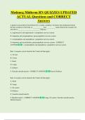 Medsurg Midterm RN QUIZZES UPDATED  ACTUAL Questions and CORRECT  Answers 