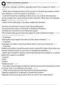 Healthcare Delivery Systems Exam Questions and Answers 100&percnt; Pass &vert;Verified & Updated&vert;ACTUAL 2025&sol;2026 Cheat Sheet