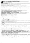BIOD 121 - Essentials in Nutrition Module 1 Exam Questions and Answers 100&percnt; Pass &vert;Verified & Updated&vert;ACTUAL 2025&sol;2026 Cheat Sheet