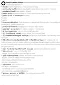 PBH 101 Exam 1 UNR Exam Questions and Answers 100&percnt; Pass &vert;Verified & Updated&vert;ACTUAL 2025&sol;2026 Cheat Sheet