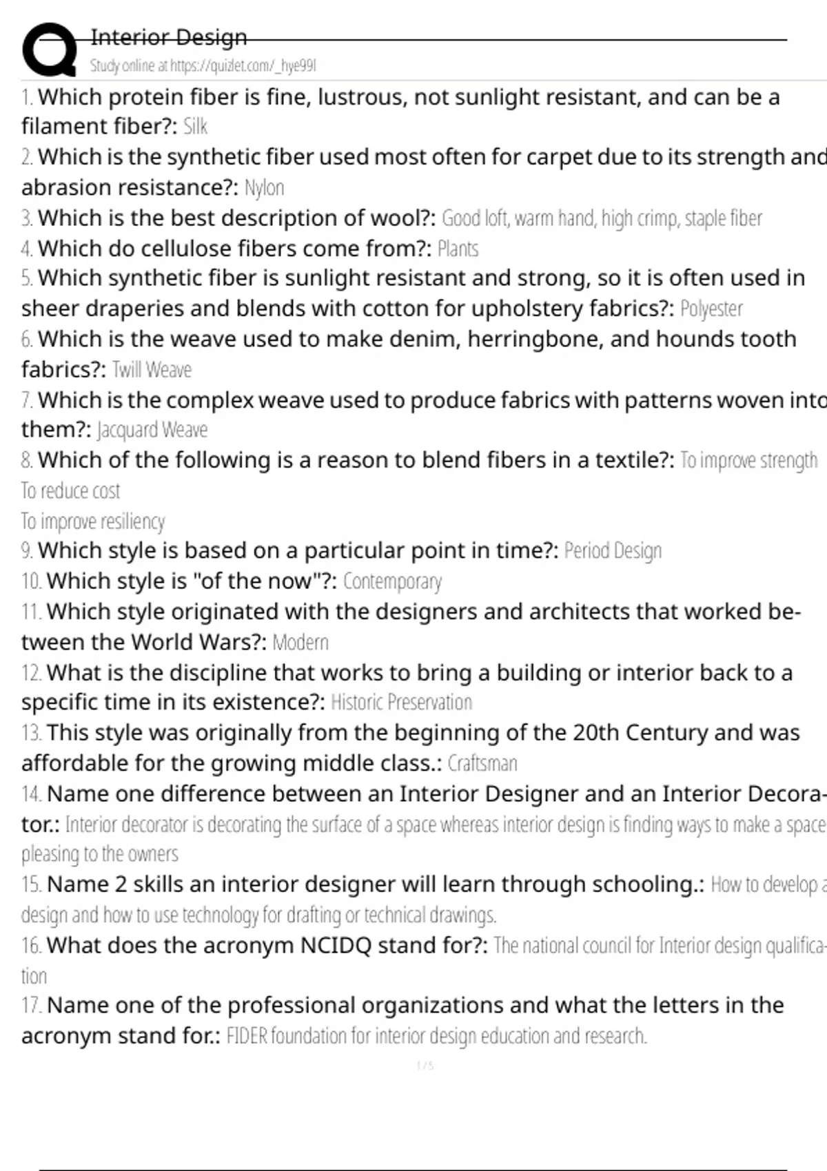 Interior Design Exam Questions and Answers 100% Pass |Verified ...