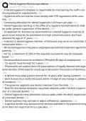 Dental Hygiene Mock Jurisprudence Exam Questions and Answers 100&percnt; Pass &vert;Verified & Updated&vert;ACTUAL 2025&sol;2026 Cheat Sheet