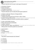 Loyola System Entry&colon; EMT-P Exam Questions and Answers 100&percnt; Pass &vert;Verified & Updated&vert;ACTUAL 2025&sol;2026 Cheat Sheet