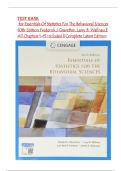TEST BANK FOR Essentials Of Statistics For The Behavioral Sciences 10th Edition Frederick J Gravetter, Larry B. Wallnau, Lori Ann B. Forzano, James E. Witnauer 2026 A+