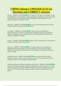 CHIMA Bundled Questions and CORRECT Answers