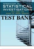 Test Bank for Introduction to Statistical Investigations&comma; 2e Tintle&comma; Chance&comma; Cobb&comma; Rossman&comma; Roy&comma; Swanson&comma; Jill