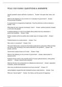 POLS 1001 EXAM I QUESTIONS & ANSWERS