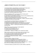 JAMES STONER POLI SCI 1001 EXAM 1