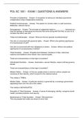 POL SC 1001 - EXAM 1 QUESTIONS & ANSWERS