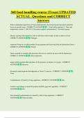360 food handling course    Bundled Questions and CORRECT Answers
