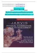 2025 Test Bank for Physical Examination and Health Assessment 9th Edition by Carolyn Jarvis &ndash; Nursing Exam Practice Questions