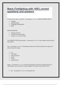 Basic Firefighting 2025&sol;2026 &ndash; 100&percnt; Verified Questions and Answers &lpar;Updated Exam Guide&rpar;