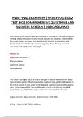 TNCC FINAL EXAM TEST &vert; TNCC FINAL EXAM TEST 2025 COMPREHENSIVE QUESTIONS AND ANSWERS RATED A &vert; 100&percnt; ACCURACY