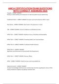 AMCA CERTIFICATION EXAM QUESTIONS WITH CORRECT ANSWERS 2025&period;