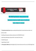NR 548 Psychiatric Assessment for Psychiatric-Mental Health Nurse Practitioner Exam 2 Week 3-4 Covered