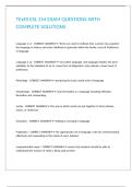 TExES ESL 154 EXAM QUESTIONS WITH COMPLETE SOLUTIONS