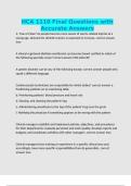 HCA 1110 Final Questions with Accurate Answers