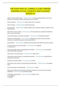 ENP EXAM WITH ALL CORRECT & 100&percnt; VERIFIED ANSWERS&vert;ACTUAL COMPLETE EXAM&vert;ALREADY GRADED A&plus;