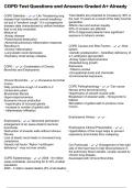 COPD Test Questions and Answers Graded A+ Already